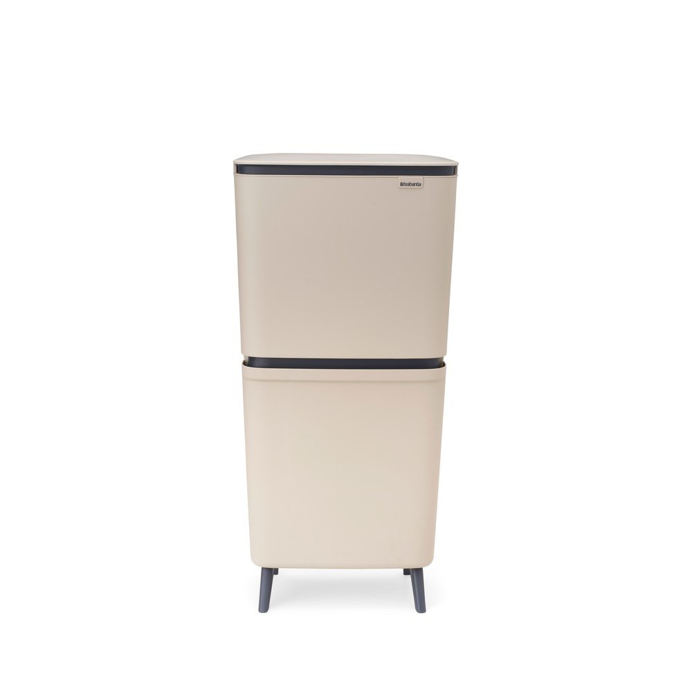 Béžový plastový odpadkový kôš 25+10+10 l na triedený odpad SortUp Recycle Hi – Brabantia