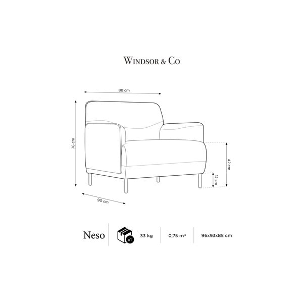 Ružové kreslo Windsor & Co Sofas Neso-image-4