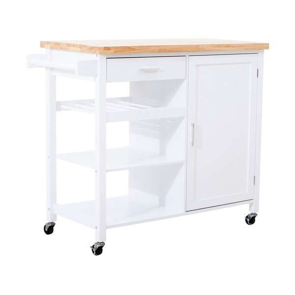 Servírovací stolík na kolieskach z kaučukového dreva 48x105 cm Frankfurt – Premier Housewares