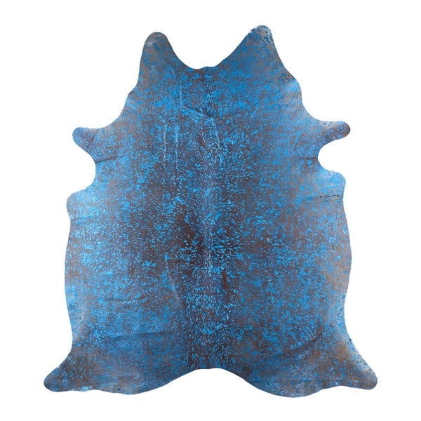 Modrá pravá hovädzia koža Arctic Fur Azul, 206 × 190 cm