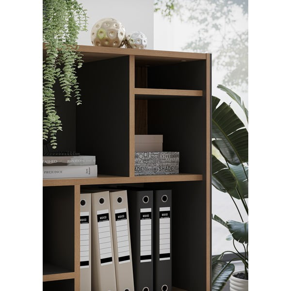 Prídavné police v dekore duba v antracitovo-prírodnej farbe v súprave 5 ks Podium – Germania-image-1