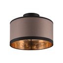Čierno-hnedé stropné svietidlo ø 30 cm Davos – Reality