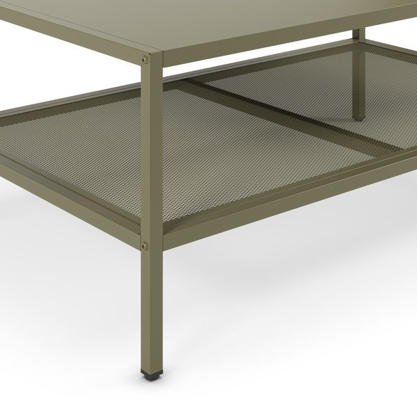 Zelený kovový konferenčný stolík 60x100 cm Fayna – Marckeric-image-3