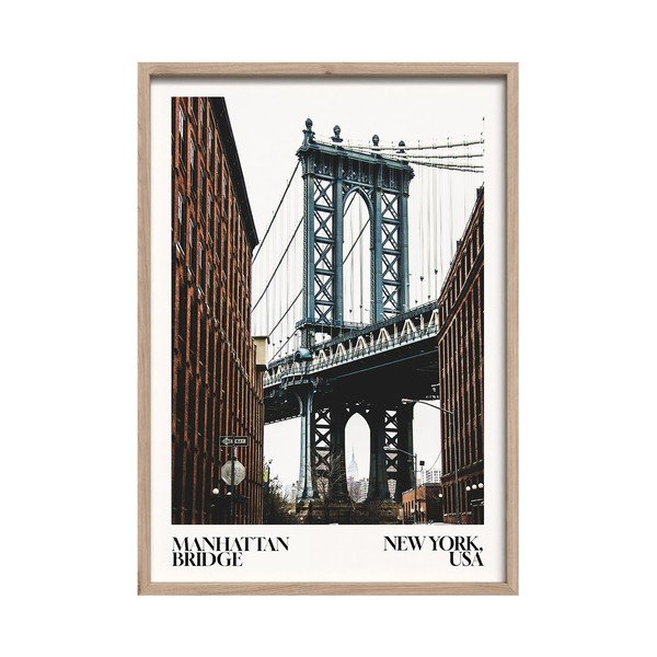 Tlačený obraz s rámom 50x70 cm NY Bridge – Styler