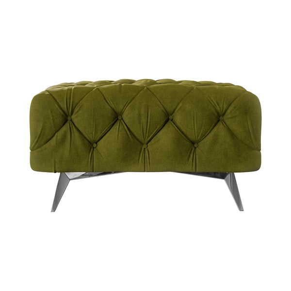 Zelená zamatová podnožka Chelsea – Ropez-image-2