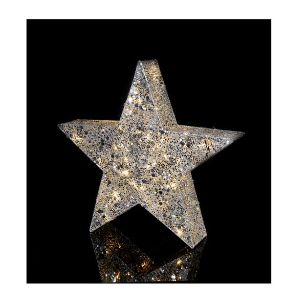 Svietiaca LED dekorácia Star Trading Golden Star, výška 70 cm