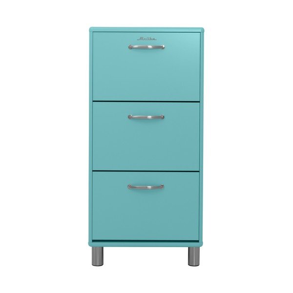 Tyrkysovomodrá výklopná skrinka na topánky Malibu - Tenzo-image-1