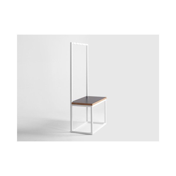 Biely vešiak s lavicou CustomForm Next, šírka 75 cm-image-2