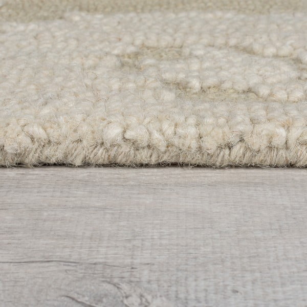 Béžový ručne tkaný vlnený koberec 200x290 cm Dion Ikat – Flair Rugs-image-4