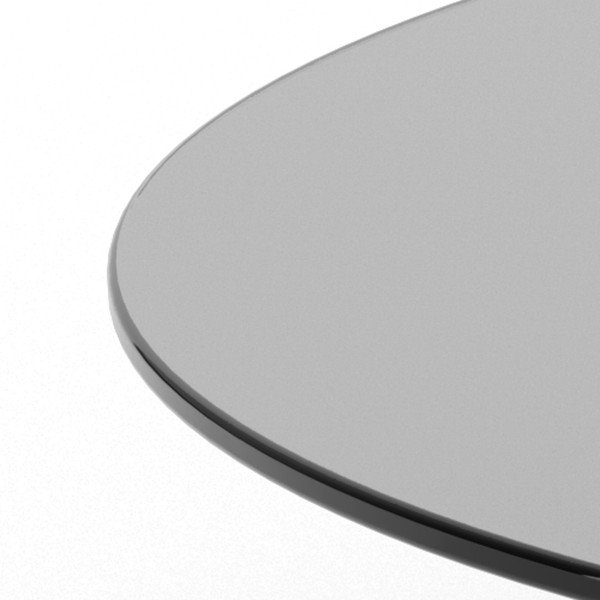 Sivý sklenený okrúhly konferenčný stolík ø 80 cm Samos – Actona-image-4