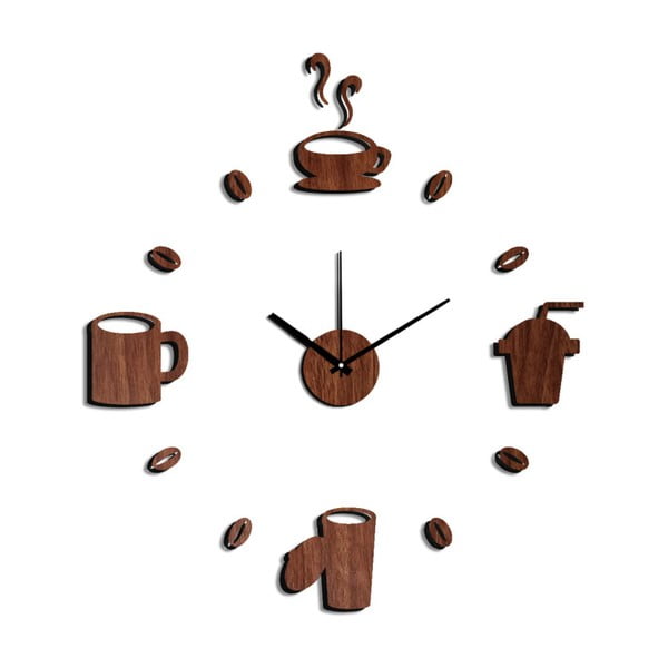 Nástenné nalepovacie hodiny Mauro Ferretti Coffee, ⌀ 60 cm