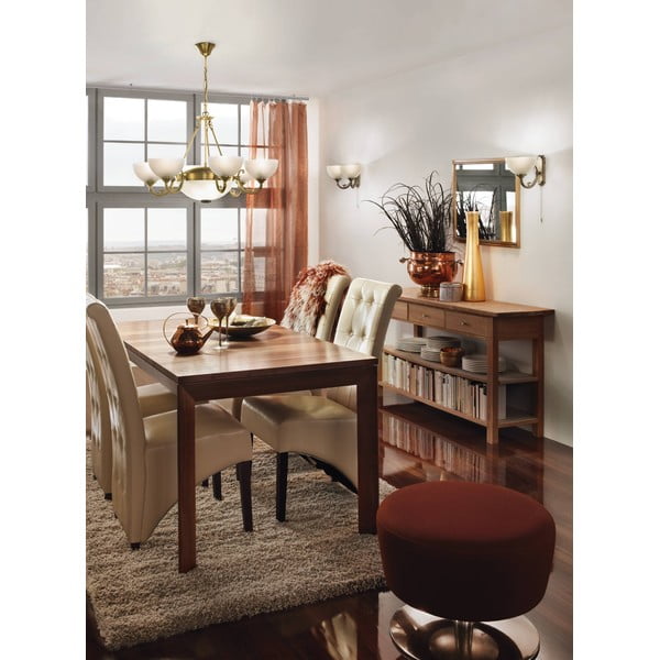 Závesné svietidlo v bielej a zlatej farbe so skleneným tienidlom ø 74 cm SAVOY – EGLO-image-1