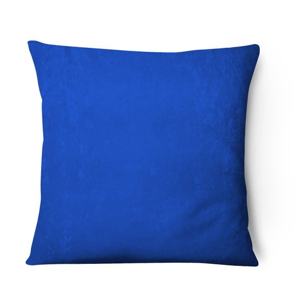 Modrá zamatová obliečka na vankúš Series, 43 x 43 cm