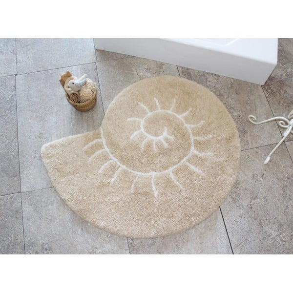 Béžová kúpeľňová predložka 90x90 cm Helix – Foutastic-image-2