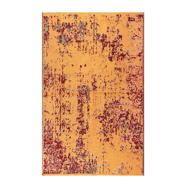Obojstranný oranžovo-vínový koberec Vitaus Dinah, 77 x 200 cm