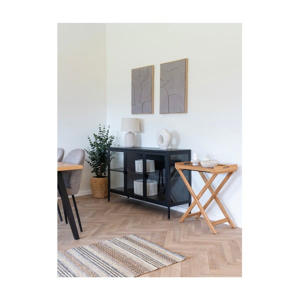 Krémová stolová lampa s textilným tienidlom (výška 47 cm) Croft – House Nordic-image-3