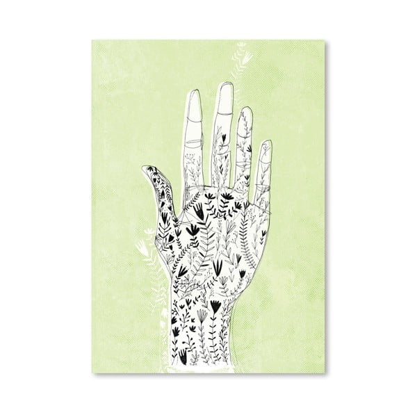Plagát Floral Hand, 30x42 cm