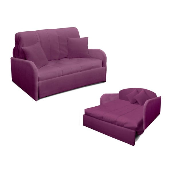 Fialová dvojmiestna rozkladacia pohovka 13Casa Paul-image-2