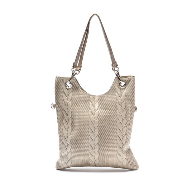 Béžová kožená kabelka Mangotti 877-image-1