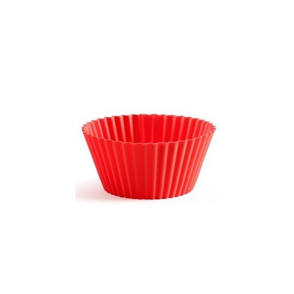 Sada 6 silikónových foriem na muffiny Lékué, červená-image-1