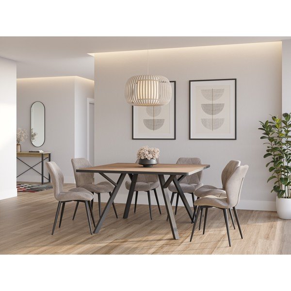 Béžové jedálenské stoličky v súprave 4 ks Luna – Marckeric-image-1