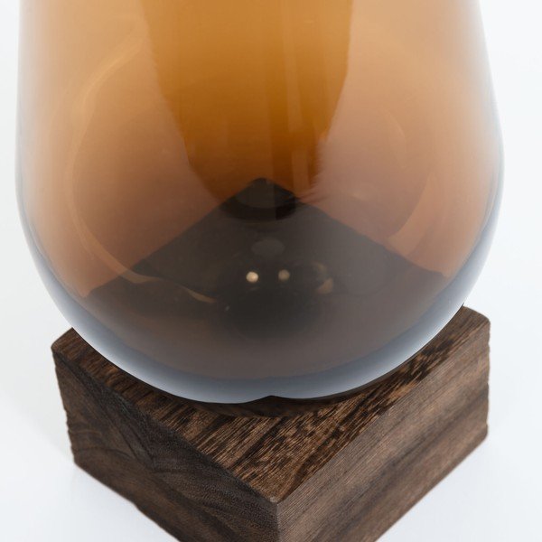 Hnedá sklenená váza La Forma Salong, hĺbka 30 cm-image-1