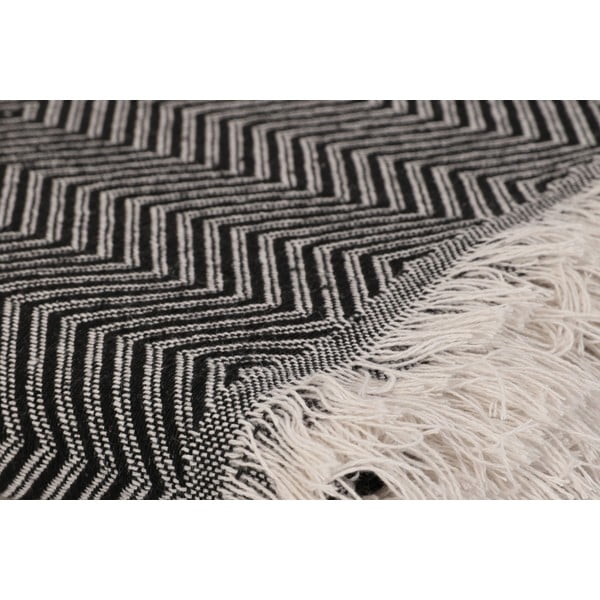 Čierny/béžový pléd 170x210 cm Etnik – Mijolnir-image-2