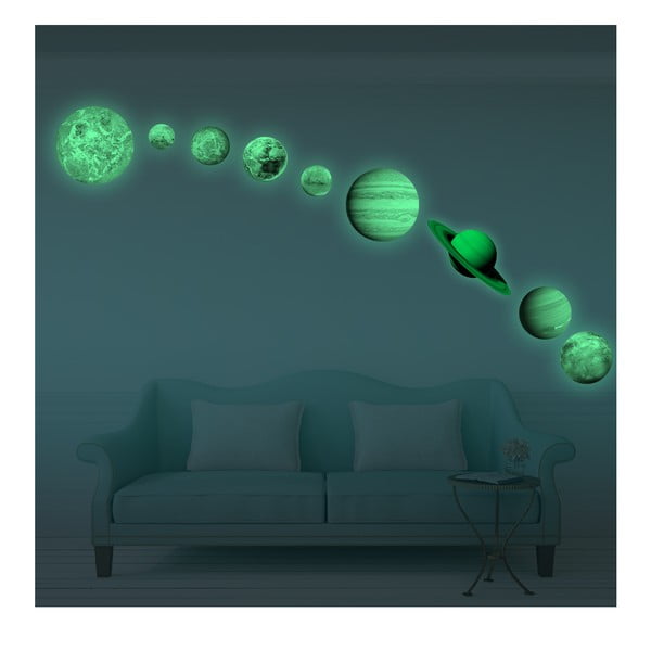 Súprava 9 nálepiek Ambiance Solar System-image-1