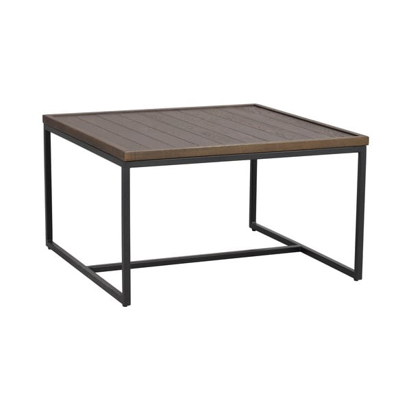 Tmavohnedý konferenčný stolík s doskou z dubového dreva ø 70 cm Deerfield – Rowico-image-2