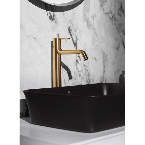 Lesklé čierne keramické umývadlo 55x38 cm Ipalyss – Ideal Standard-image-1