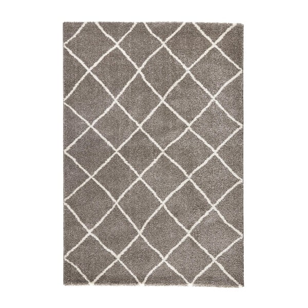 Hnedý koberec Mint Rugs Grid, 120 × 170 cm