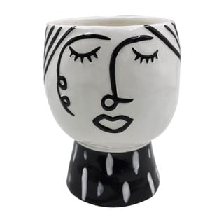 Čierno-biela porcelánová váza Mauro Ferretti Pot Face