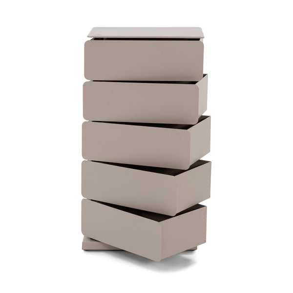 Taupe kovová komoda 37x72x26 cm Joey – Spinder Design-image-2