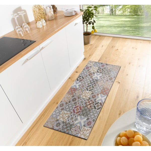 Sivý koberec behúň 75x150 cm Cappuccino Mosaik – Hanse Home-image-1