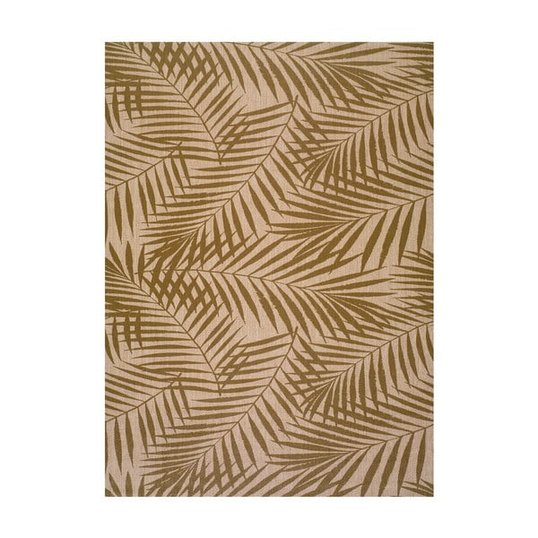 Hnedo-béžový vonkajší koberec Universal Palm, 140 x 200 cm