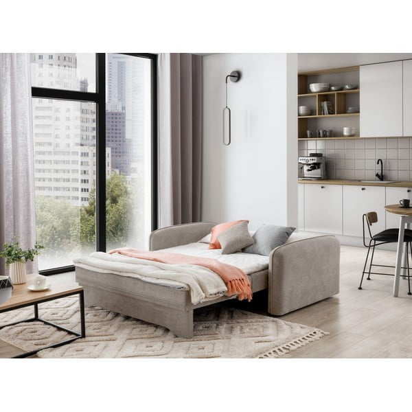 Béžová ženilková rozkladacia/s úložným priestorom pohovka 155 cm Laine – ELTAP-image-4