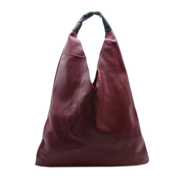 Tmavovínová kabelka z pravej kože Andrea Cardone Panna