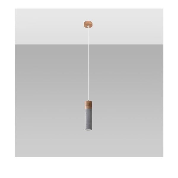 Sivé závesné svietidlo ø 7 cm Susanna – Sollux-image-2