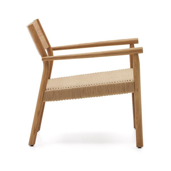 Kreslo vo svetloprírodnej farbe s výpletom Yalia – Kave Home-image-3