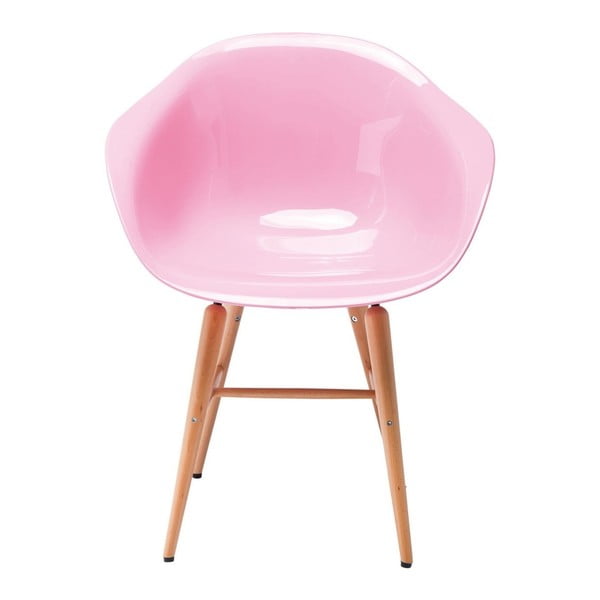 Ružová stolička s opierkami Kare Design Forum
