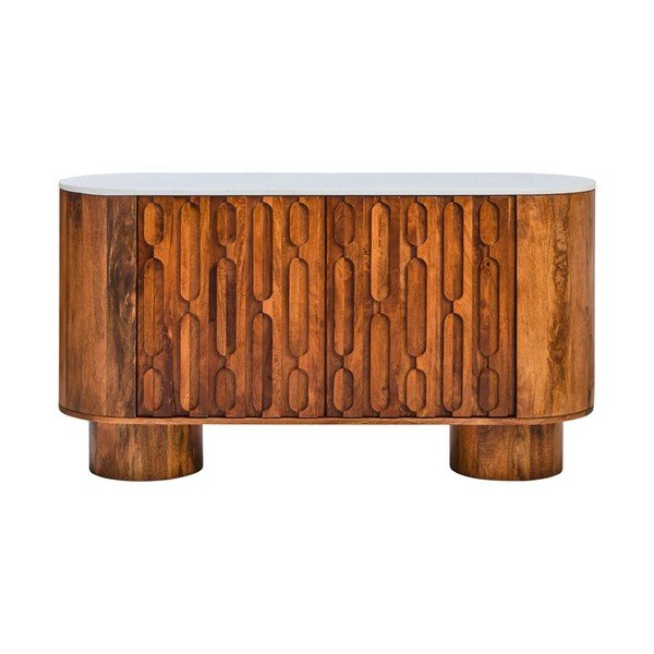 Komoda z mangového dreva v prírodnej farbe 140x75x45 cm Torcino – Premier Housewares-image-1
