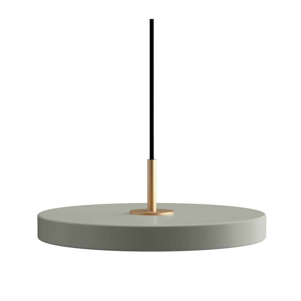 E-shop Šalviovozelené kovové LED stmievateľné závesné svietidlo s kovovým tienidlom ø 31 cm Asteria Plus – UMAGE