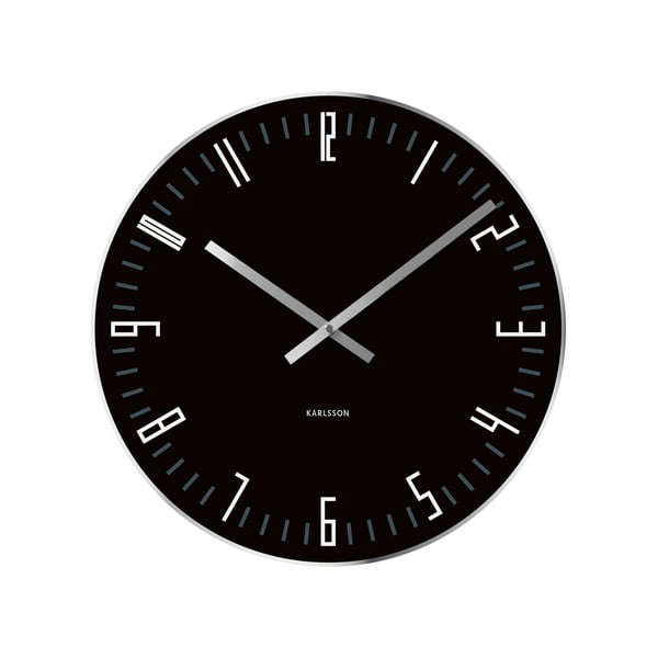 Čierne hodiny Present Time Slim