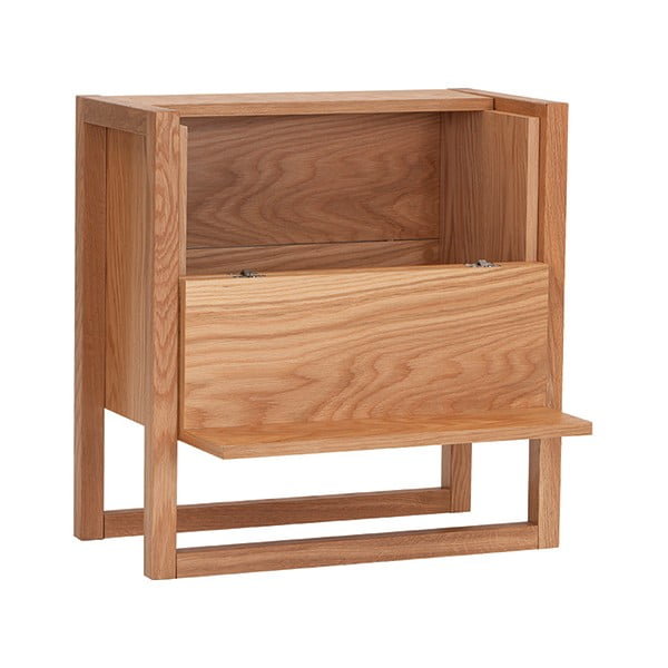 Vinotéka z dubového dreva v prírodnej farbe 59x60 cm NewEst - Woodman-image-4