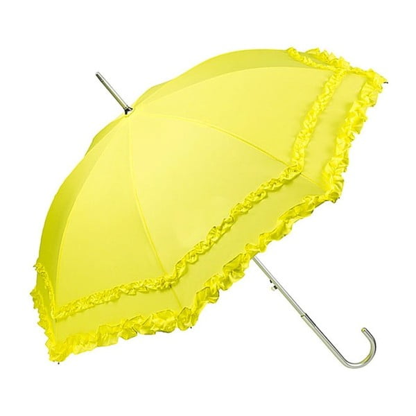 Žltý dáždnik s rúčkou Von Lilienfeld Plain Mary, ø 90 cm