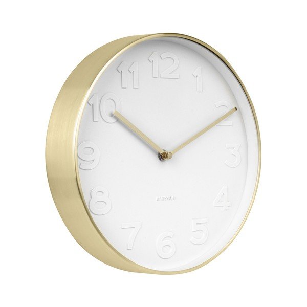 Nástenné hodiny s detailmi v zlatej farbe Karlsson Stout, ⌀ 22 cm-image-1