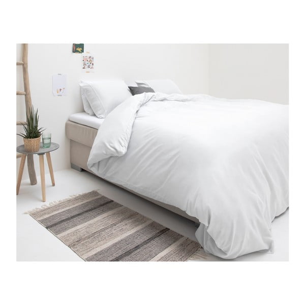 Biele obliečky z mikroperkálu na jednolôžko Sleeptime Monte Carlo, 140 × 200 cm-image-1