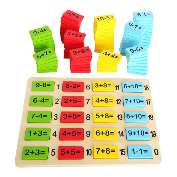 Detská drevená výučbová pomôcka na matematiku Legler Number Fun