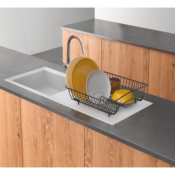 Čierny odkvapávač z antikoro ocele Metaltex Square Lava-image-1