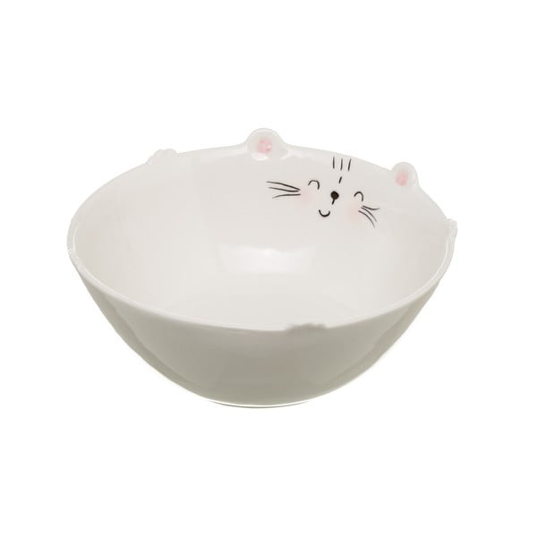 Biela porcelánová miska Unimasa Kitty, ⌀ 16,1 cm
